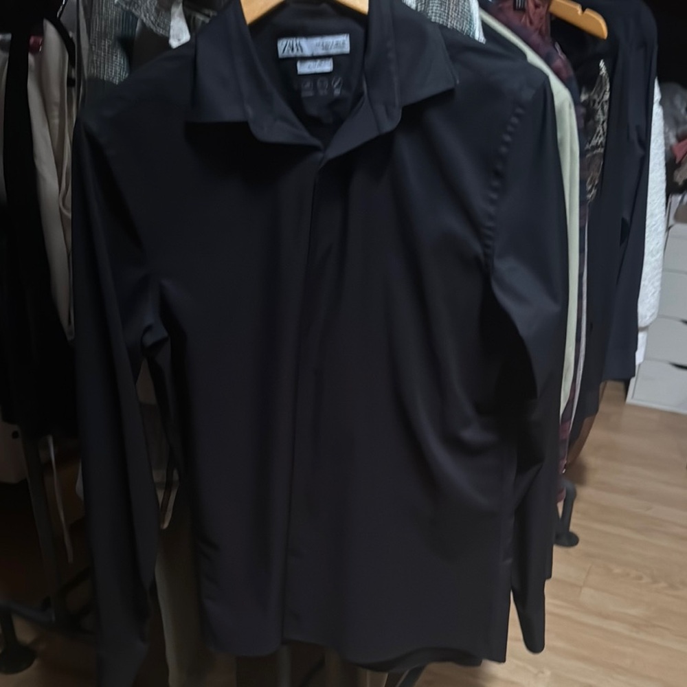 Zara Black Long Sleeve Shirt